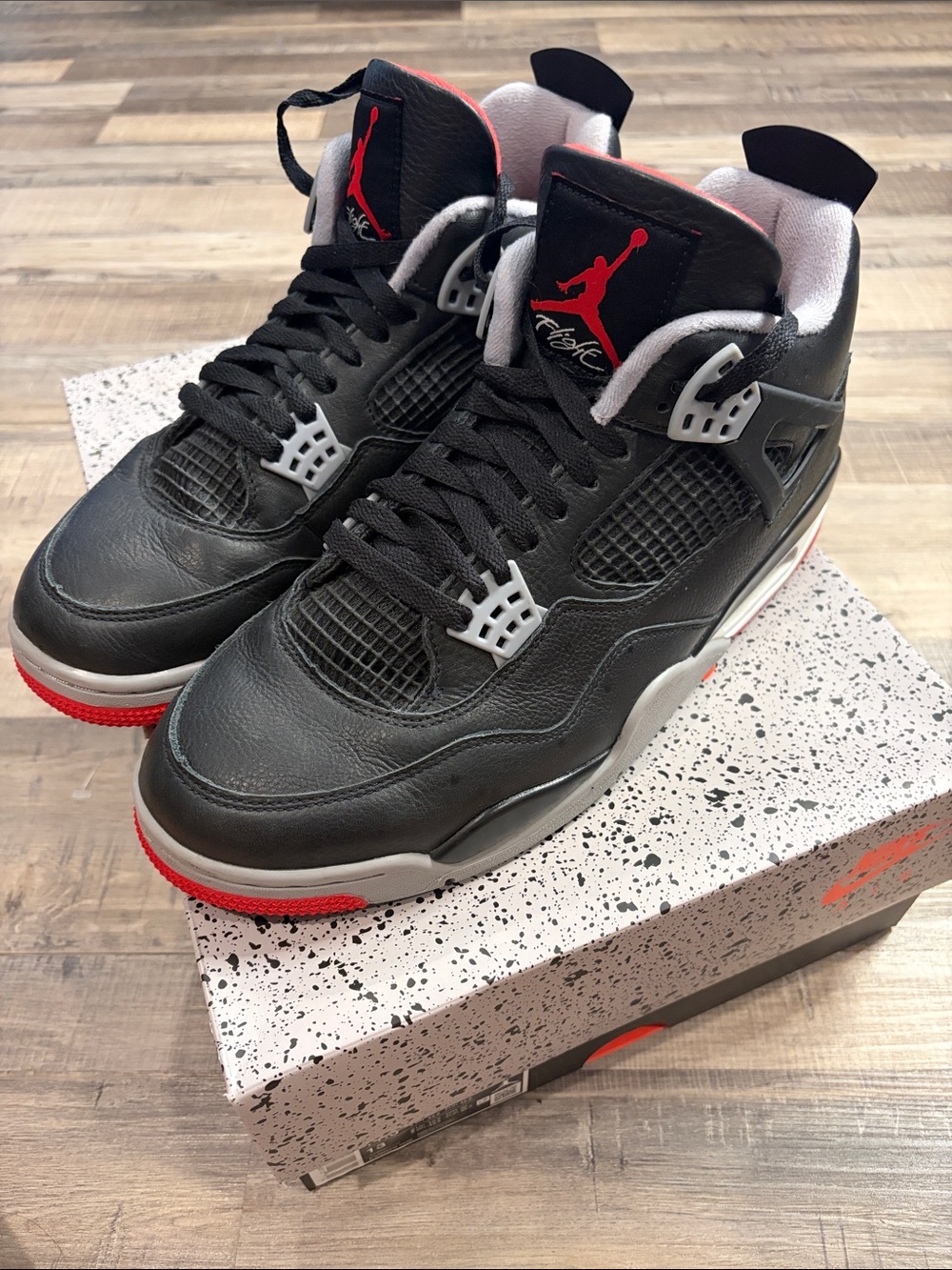 Nike Air Jordan 4 Retro Bred Reimagined leather 11.5 men